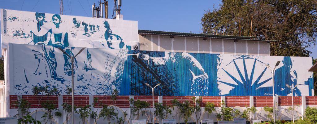 बिहार- सीएम निवास पर बनाई गई कलाकृतियां